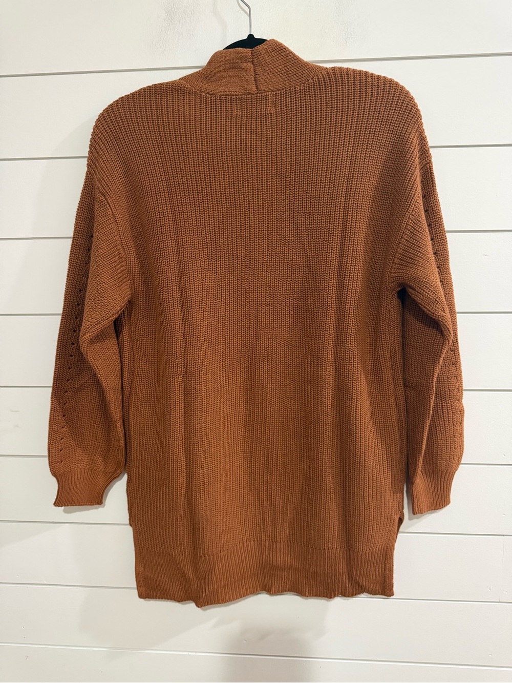 Universal Thread Open-Front Cardigan in Rust Orange - Picture 2 of 5